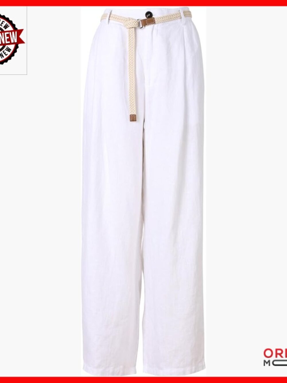 Linen Wide Leg Pants High Waisted Casual Trousers with Pockets Summer - Picture 1 of 7